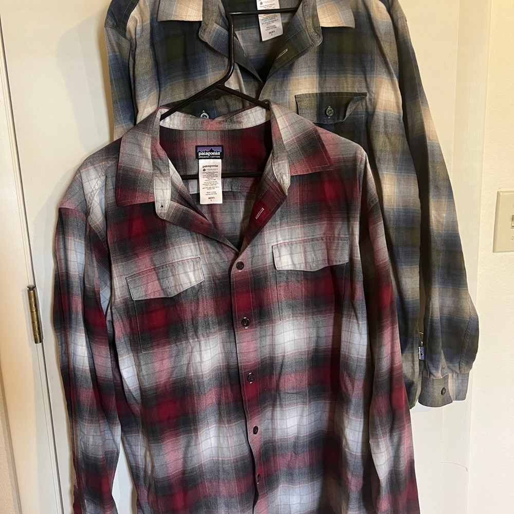 2 Patagonia Men’s Plaid Casual Shirts